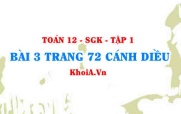 Bài 3 trang 72 Toán 12 tập 1 Cánh Diều
